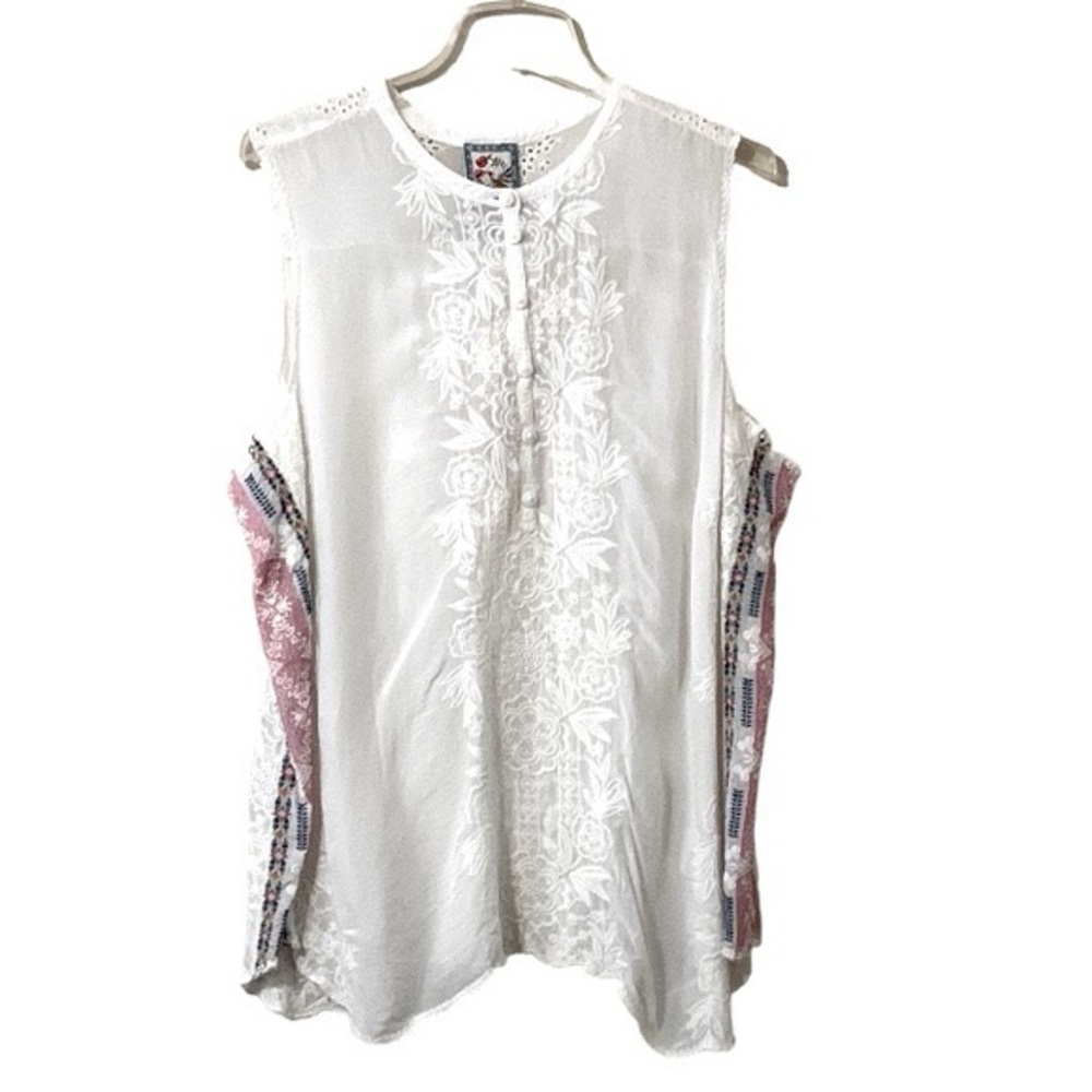Johnny Was Rosslyn Clio Embroidered Tank Top Size XL